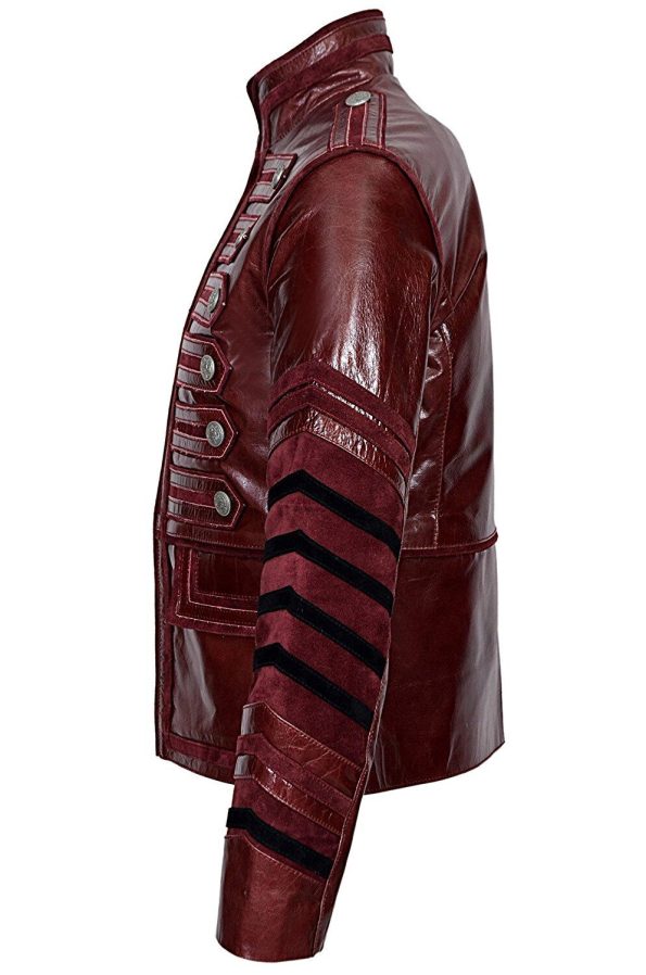 Men's Classic Military Cowhide Leather Parade Jacket.