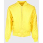 Men's Flight Ma1 Yellow Bomber Satin Jacket