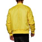 Men’s Flight Ma1 Yellow Bomber Satin Jacket