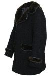 Men’s Sawarka Persian Astrakhan Lamb Sheep Fur Collar Shoulder & Cuffs Straps Coat
