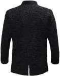 Men’s Winter Real Karakul Astrakhan Lamb Curly Fur Black Color Coat