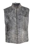 Men’s Women’s Real Handmade Persian Karakul Sawarka Astrakhan Lamb Grey Fur Waistcoat