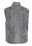 Men’s Women’s Real Handmade Persian Karakul Sawarka Astrakhan Lamb Grey Fur Waistcoat