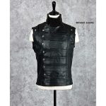 Sebastian Stan Winter Soldier Black Leather Vest