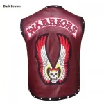 The Warriors Dark Brown Leather Vest
