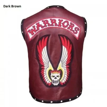 The Warriors Dark Brown Leather Vest