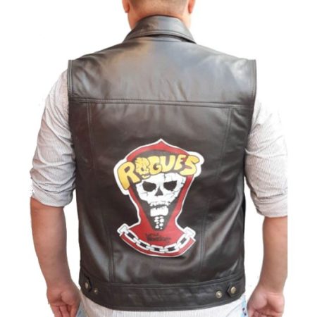 The Warriors Film Rogues Black Leather Vest
