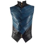 Vergil Blue And Black Leather Vest