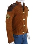 Viper Pilot Battlestar Galactica Warriors Brown Suede Leather Jacket