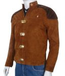 Viper Pilot Battlestar Galactica Warriors Brown Suede Leather Jacket