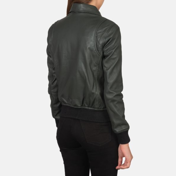 Westa A-2 Green Leather Jacket.