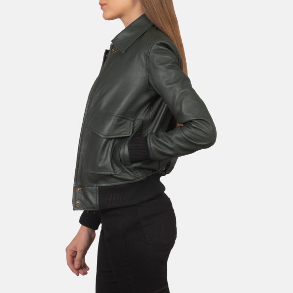 Westa A-2 Green Leather Jacket