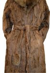 Women Astrakhan Brown Karakul Persian Lamb Fur Winter Warm Trench Coat