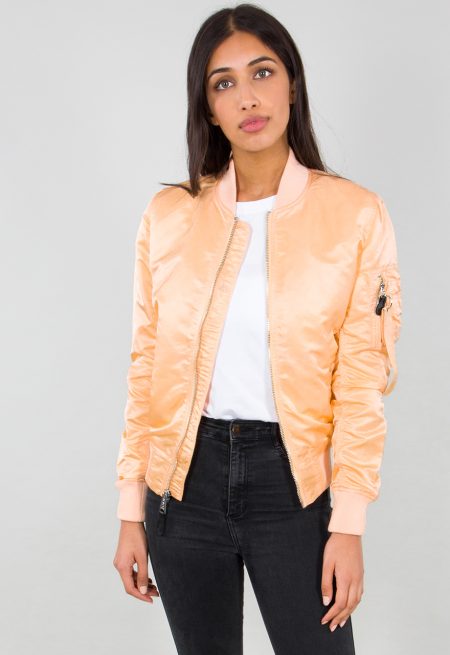 Women’s Ma-1 Apricot Bomber Jacket.