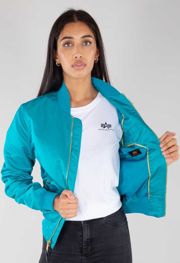 Women's Ma-1 Blue Lagoon Jacket.