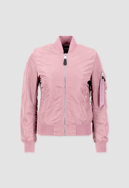 Women’s Ma-1 Silver Pink Bomber Jacket