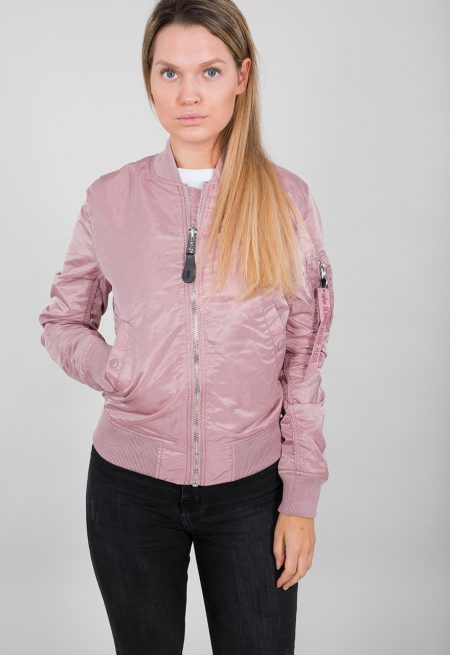 Women’s Ma-1 Silver Pink Bomber Jacket.