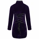 Women’s Purple Velvet Gothic Parade Tailcoat