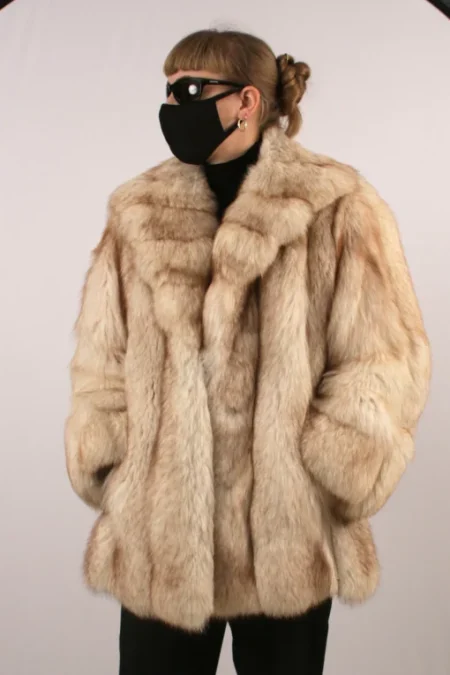 Women’s Vintage Soft Luxury Stylish Winter Warm Arctic Fox Fur Coat