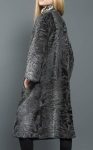 Women’s Winter Sawarka Persian Astrakhan Lamb Fur Grey Trench Coat