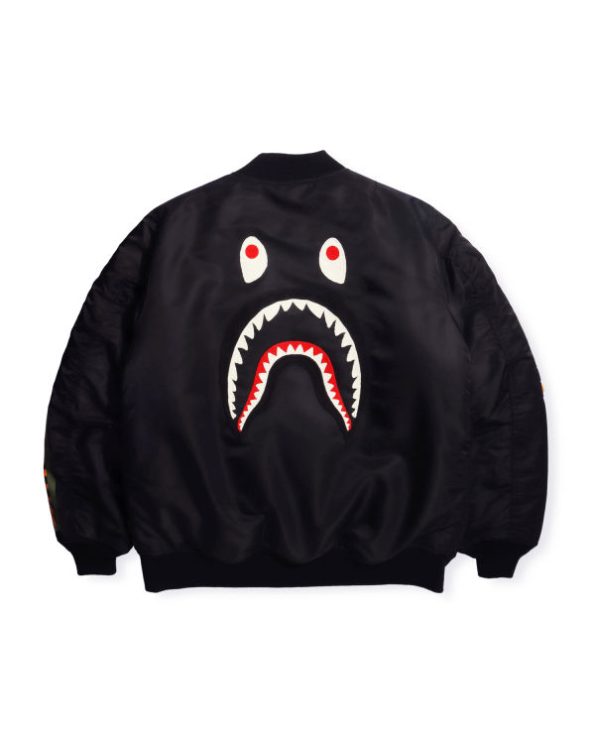 A Bathing Ape Shark Loose Fit Ma-1 Bomber Jacket.