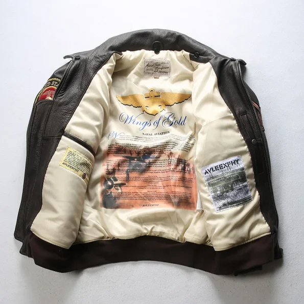 Air Force G-1 Pilot My Player Brown Leather Jacket