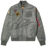 Alpha Industries Ma-1 Grey Bomber Air Force Jacket