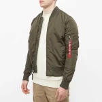 Alpha Industries Men’s Ma-1 Replica Grey Bomber Jacket