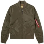 Alpha Industries Men's Ma-1 Replica Grey Bomber Jacket