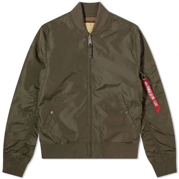 Alpha Industries Men's Ma-1 Replica Grey Bomber Jacket