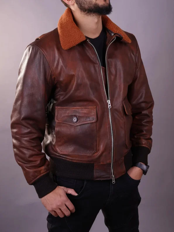 American Forces A-2 Brown Flight Aviator Jacket