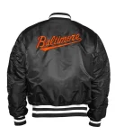 Baltimore Orioles Ma-1 Black Bomber Full-zip Jacket
