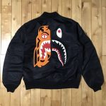 Bape Tiger Shark Ma-1 Black Bomber Jacket