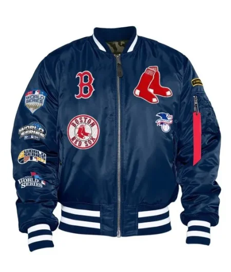 Boston Red Sox Ma-1 Navy Bomber Full-zip Jacket