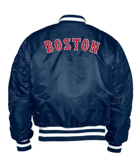 Boston Red Sox Ma-1 Navy Bomber Full-zip Jacket.