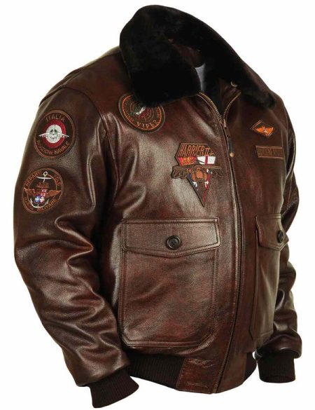 G-1 Wolves Brown Flight Leather Jacket.