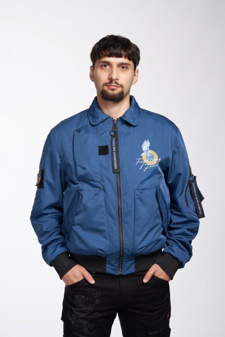 Kings Of The Sky Blue Bomber Jacket