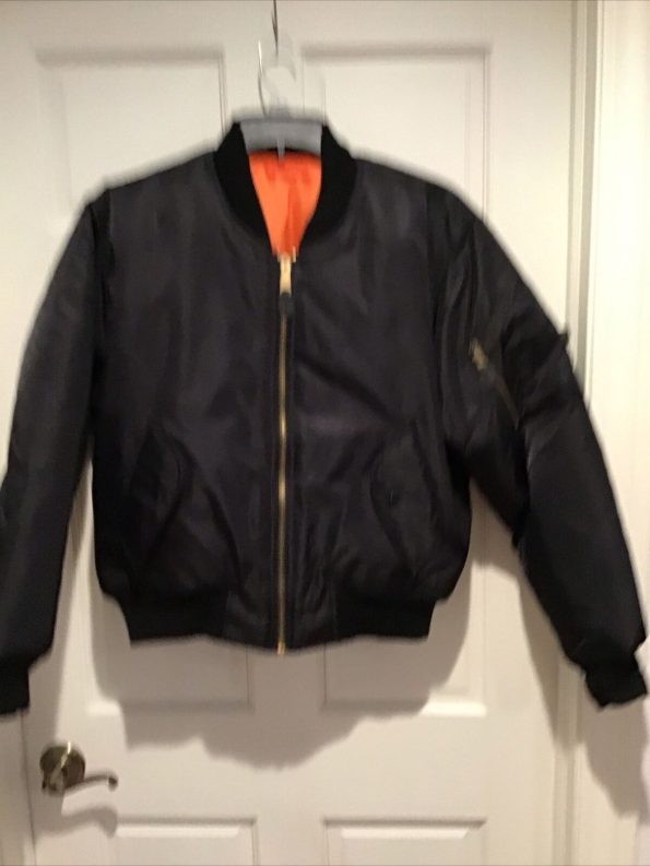 Marine Bulldogs Ma-1 Flight Flyers Black Nylon Jacket.