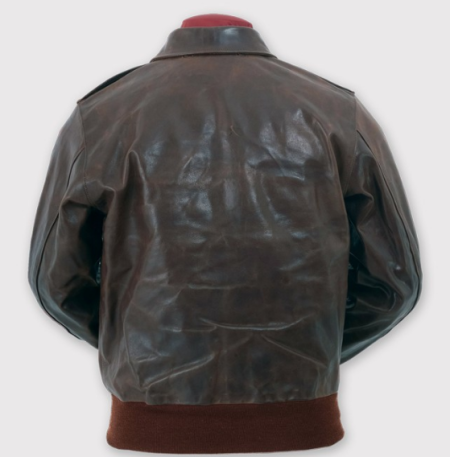 Masters Of The Air 100 A-2 Century Dark Brown Leather Bomber Jacket.