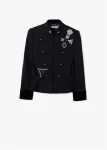 Men's Mango Military-style Black Parade Jacket