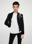 Men’s Mango Military-style Black Parade Jacket