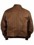 Pantere Nere Printed Brown Suede Ma-1 Bomber Jacket