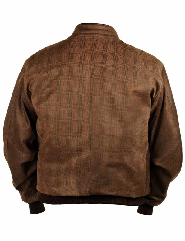 Pantere Nere Printed Brown Suede Ma-1 Jacket