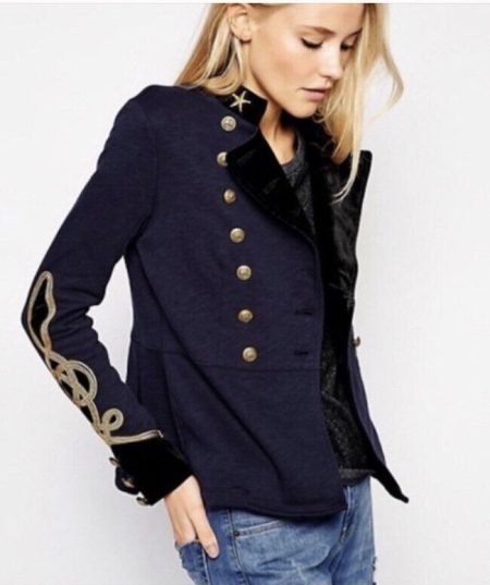 Ralph Lauren Denim Gold Military Jacket.