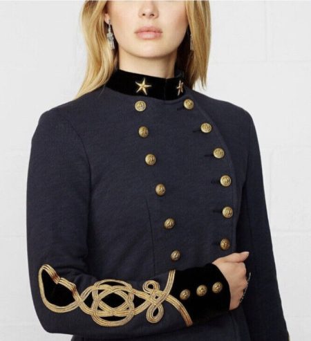 Ralph Lauren Denim Gold Military Jacket