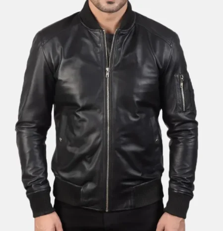 Remington Ma-1 Black Leather Jacket