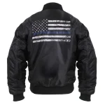 Rothco Thin Blue Line Flag Ma-1 Flight Jacket