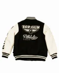 Top Gun Kids Athletic Division Black And White Varsity Jacket
