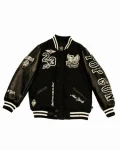 Top Gun Kids The Flying Legend Black Varsity Jacket