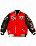 Top Gun Kids The Flying Legend Red And Black Varsity Jacket